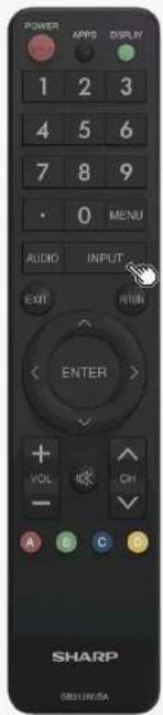 POWER 1 2 3 4 5 6 7 8 9 • 0 MENU AUDIO INPUT EXIT ENTER + VOL - A B C D SHARP GB31WJSA