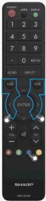 POWER 1 2 3 4 5 6 7 8 9 • 0 MENU AUDIO INPUT EXIT ENTER + VOL - CH A B C D SHARP GB31WJSA