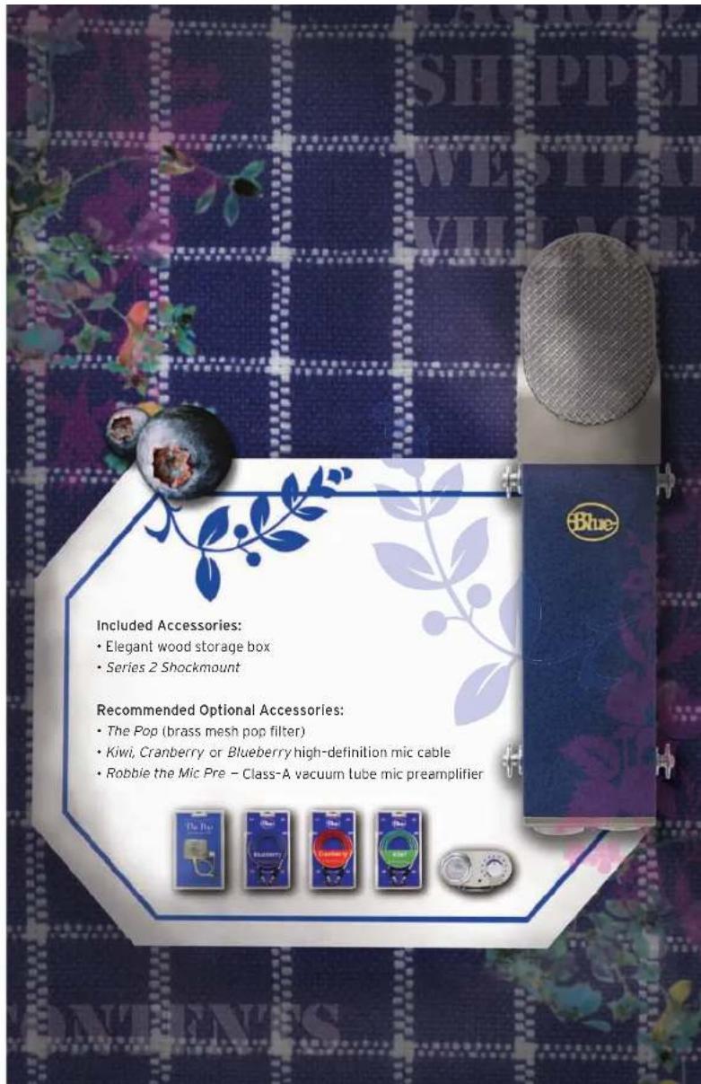BLUE MICROPHONES Blueberry - Technical Specifications: - 3