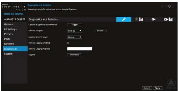 Adder ALIF4021R - Log Settings - 1