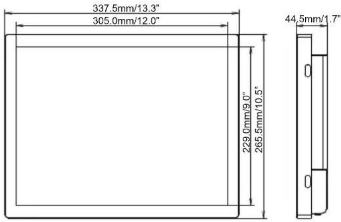 IIYAMA ProLite TF1934MC-B6X - ABMESSUNGEN : ProLite TF1534MC - 1