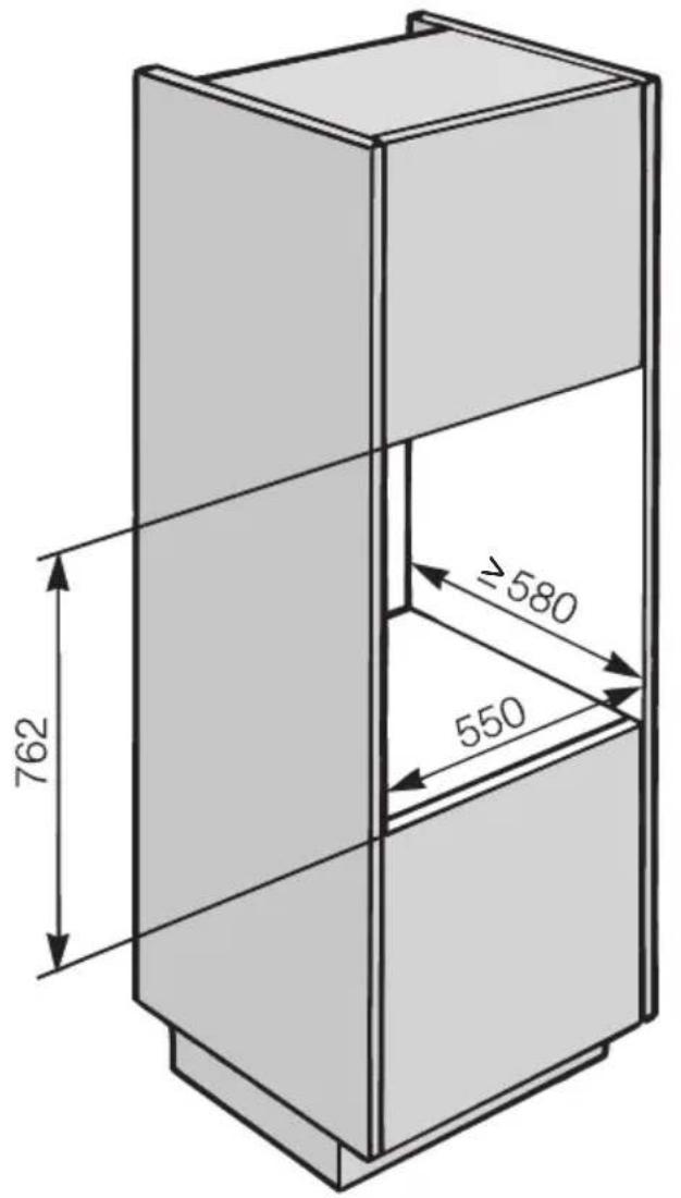 MIELE H 2255-55 E - Hxx5x-55: Einbau in einen Unterschrank - 2