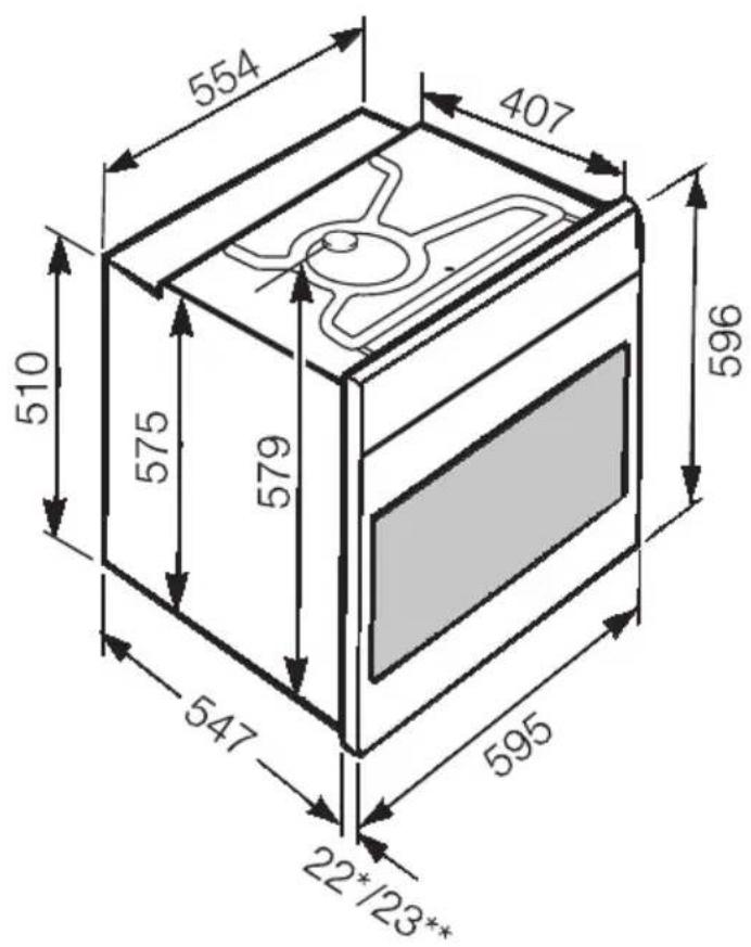 MIELE H 2255-55 E - Einbau in einen Unterschrank - 3
