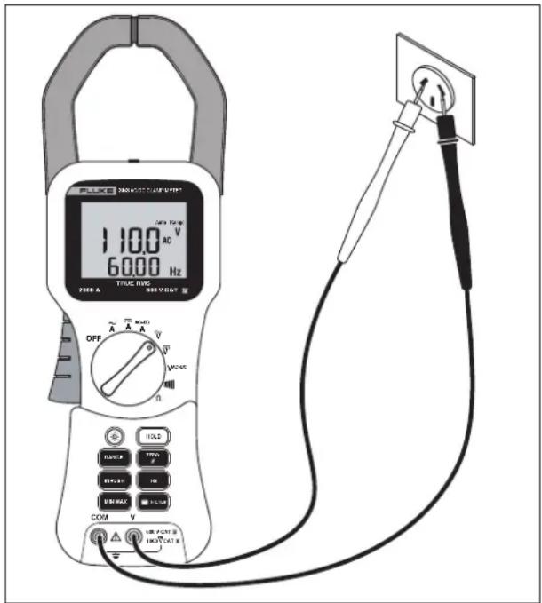 FLUKE 355 - Messung von Wechsel- und Gleichspannung (nur 355) - 1