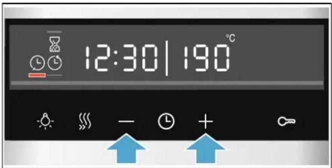 12:30|190°C ← - + ←