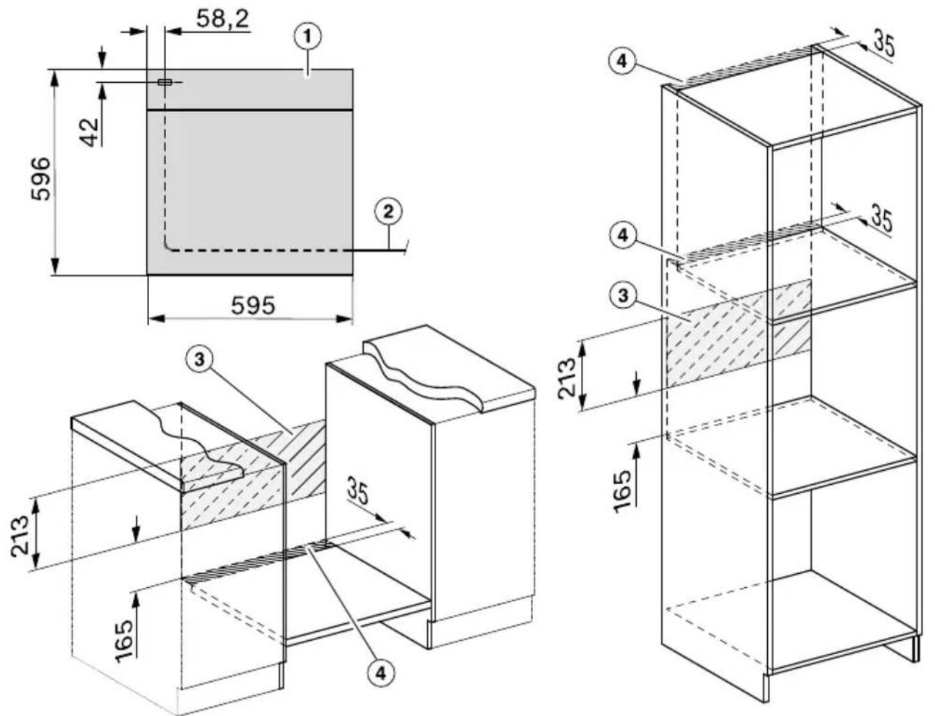 MIELE H 2567 E - Einbau in einen Hoch- oder Unterschrank - 4