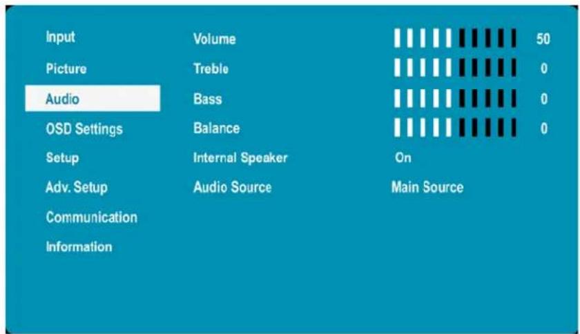 Planar EP5024K - Audio Menu - 1