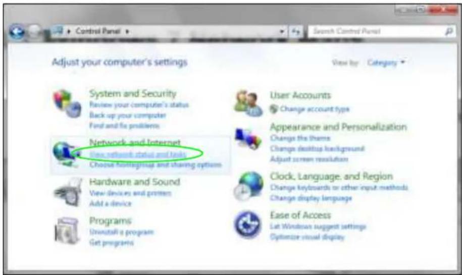 Control Panel Search Control Panel Adjust your computer's settings View by Category System and Security Review your computer's status Back up your computer Find and fix problems Network and Internet New network status and links Choose front/group and sharing options Hardware and Sound View devices and printers Add a device Programs Uninstall a program Get programs User Accounts Change account type Appearance and Personalization Change the themes Change desktop background Adjust screen resolution Clock, Language, and Region Change keyboards or other input methods Change display language Ease of Access Let Windows suggest settings Optimize visual display