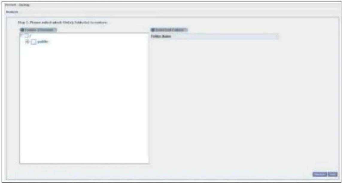 Program - Options Desktop Step 2. Please add the files file(s)/holder(s) to restore: Browse F9 public Download Files Public Name Next Next