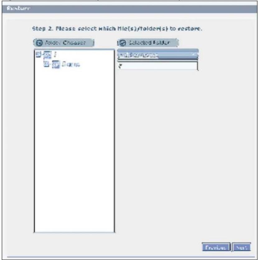 Step 2. Please select which File(s)/folder(s) to restore. Folder Enquirer Selected Folder 100% or more Preview Next