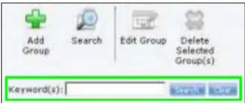 ZYXEL NAS32 - Groups Screen - 2