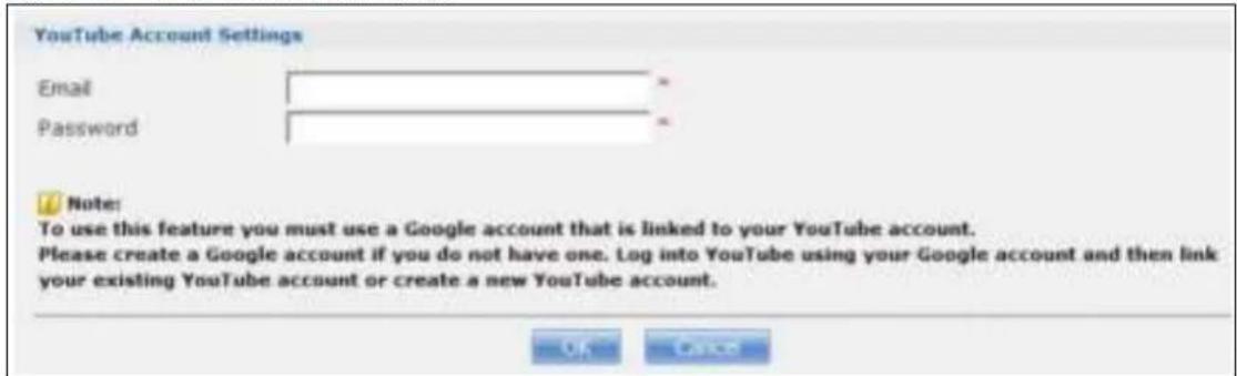 YouTube Account Settings Email Password Note: To use this feature you must use a Google account that is linked to your YouTube account. Please create a Google account if you do not have one. Log into YouTube using your Google account and then link your existing YouTube account or create a new YouTube account.