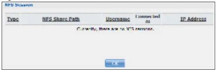 NFS Security Type NFS Share Path Username Connected 01 IP Address Currently, there are no IP access. OK