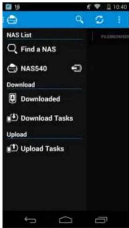 NAS List Find a NAS NAS540 Download Downloaded Download Tasks Upload Upload Tasks