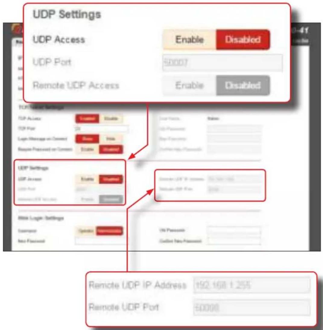 Gefen EXT-UHD600-41 - ▶ UDP Settings - 1