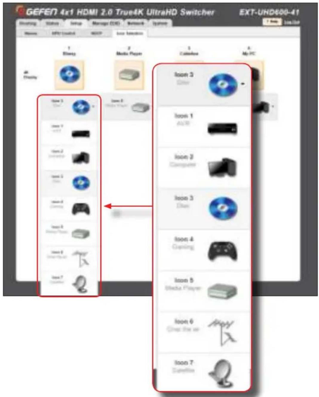 Gefen EXT-UHD600-41 - Icon Selection - 1
