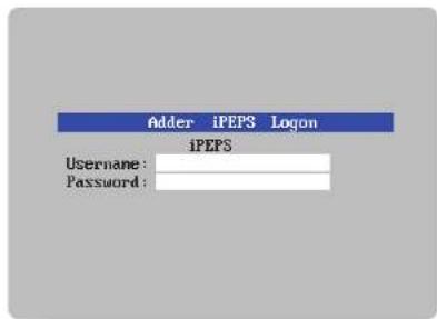 Adder iPEPS Logon iPEPS Username: Password: