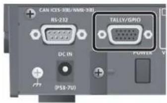 CAN I/O5-708/NMR-318J RS-232 TALLY/GPIO DC IN (PSB-7U) POWER