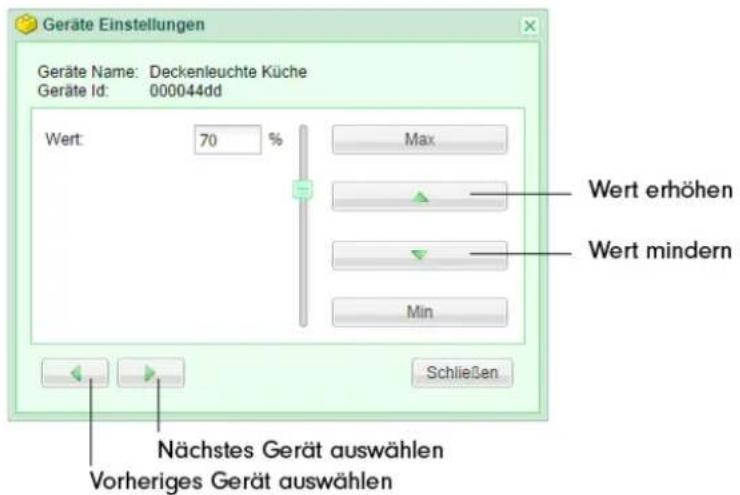digitalSTROM DSS22 - Aktuellen Gerätewert ändern - 1