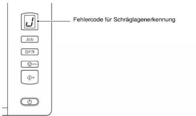 Fehlercode für Schräglagenerkennung Job DFR ←→ ←+ Power