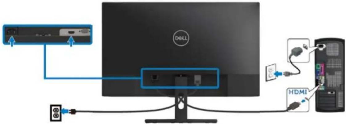 DELL SE2419HR - HDMI-Kabel anschließen - 1