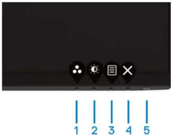 DELL SE2419HR - Bedienelemente an der Frontblende verwenden - 1