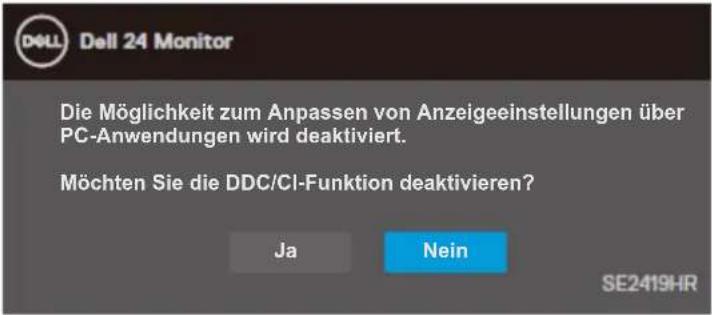 DELL SE2419HR - OSD-Warnmeldungen - 5