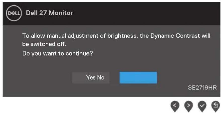 DELL SE2719HR - OSD warning messages - 2