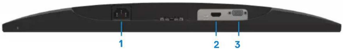 DELL SE2719HR - Bottom view, without monitor stand - 1