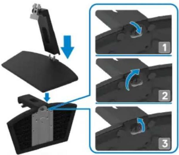 DELL SE2719HR - Connecting the stand - 3