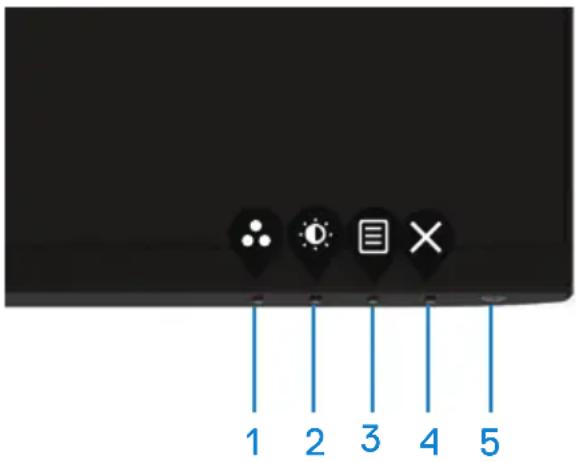 DELL SE2719HR - Using the front panel controls - 1