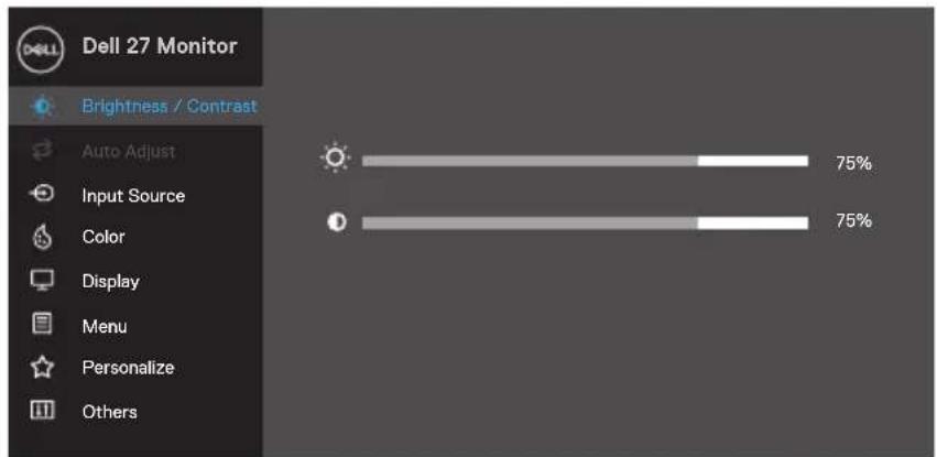 DELL SE2719HR - Accessing the OSD menu - 4
