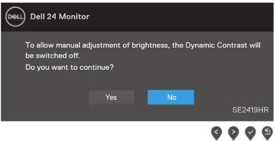 DELL SE2719HR - OSD warning messages - 1