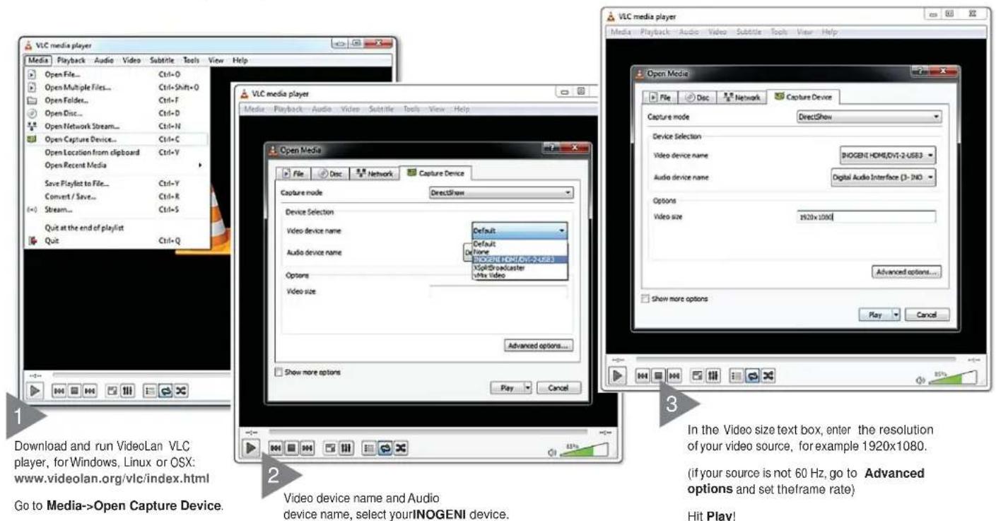 INOGENI SDI2USB3 - Quickstart: - 1