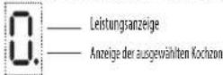BAUKNECHT CTAI 1641F NE - Kochzonen einschalten und einstellen Leistungsanzeige Anzeige - 1