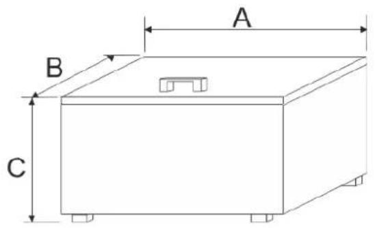 Exquisit GT 200-4 EA++ - Gerätemaße in mm und ° Grad - 1