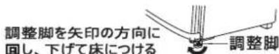 MITSUBISHI MF-U14D-B - 調整・固定する(振動・騒音・移動・半ドアを防止するため) - 1