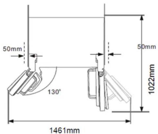 Exquisit SBS 150-4A+ - Gerätemaße in mm - 1