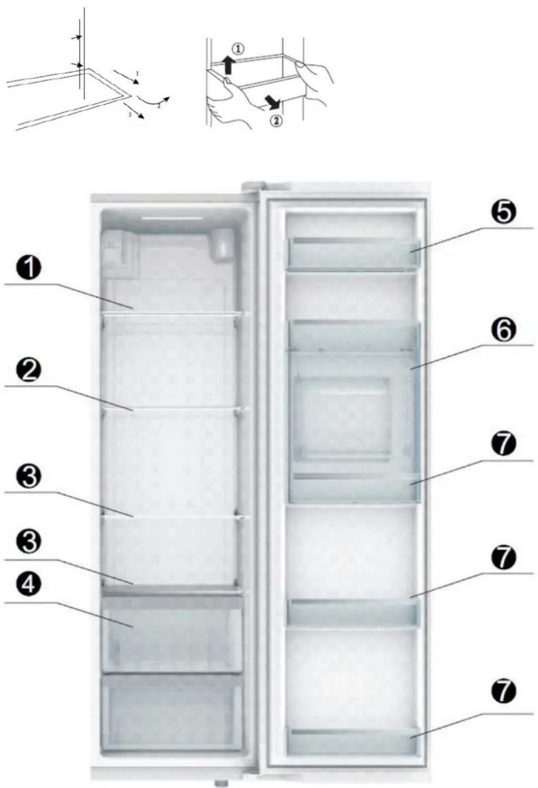 Exquisit SBS530-3FCA+ - Glasablagen umsetzen - 1