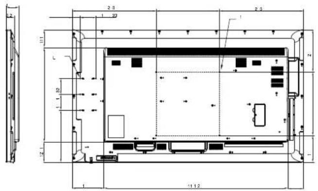 AG Neovo QM-75 - Display Dimensions - 2