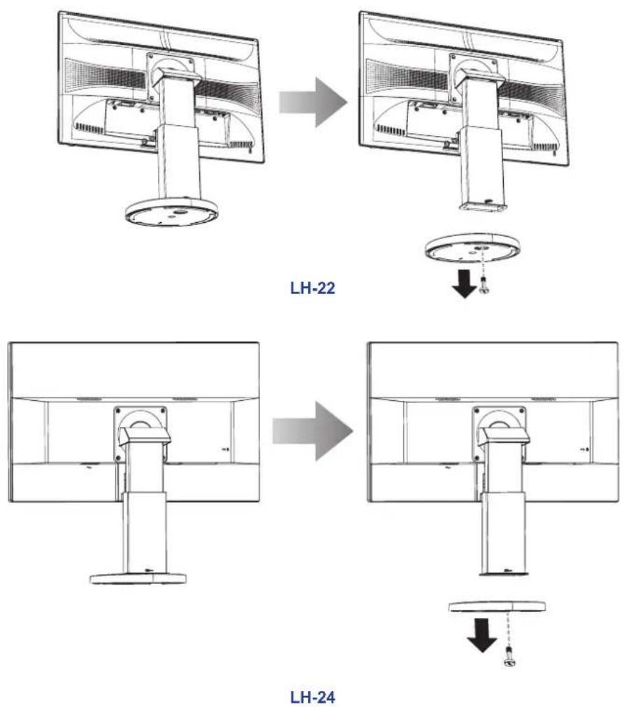 AG Neovo LH-27 - Nehmen Sie die Basis ab. - 1