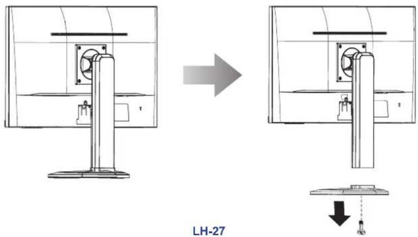 AG Neovo LH-27 - Nehmen Sie die Basis ab. - 2