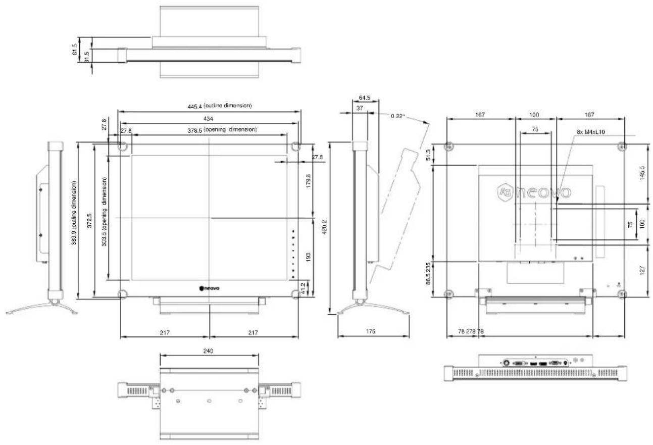 AG Neovo X-19EW - Technische Daten - 1