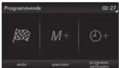 Programmende 00:27 M+ + + ende speichem programm verlennern