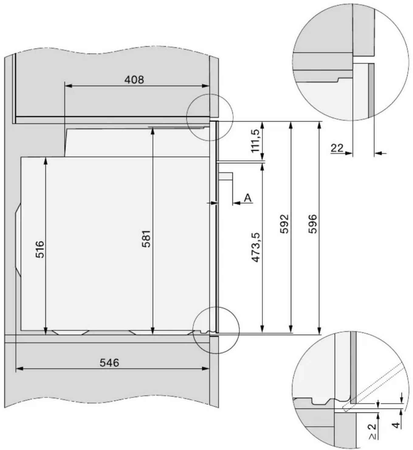 MIELE H 2850 BP - Einbau in einen Hoch- oder Unterschrank - 3
