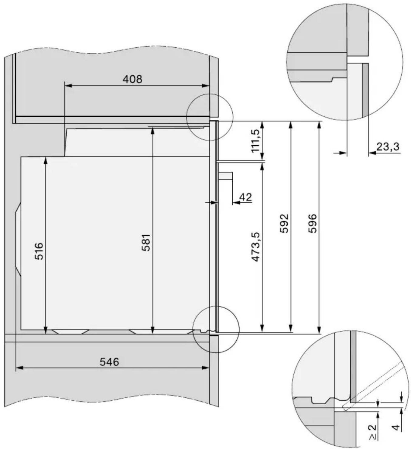 MIELE H 2850 BP - Einbau in einen Hoch- oder Unterschrank - 2