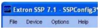 Extron SSP 7.1 - Drop-down Menus - 1