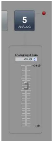 5 ANALOG Analog Input Gain +15 dB +24 dB 0 dB