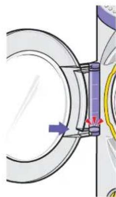 DYSON CR02 Allergy - If the outer door is dislodged from its safety hinge: - 2