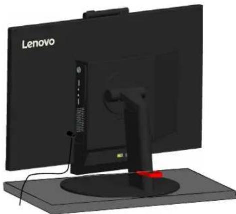 LENOVO 10QXPAT1EU - Part 4: Install the Kensington-style cable lock (optional). - 1